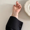 S925 Sterling Silver Heartshaped Women's Bracelet With Hearts Simple 18K Gold Plated Polishing Style