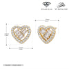 S925 Sterling Silver Heartshaped Zircon Earrings For Women Fashion Jewelry Electroplated