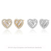 S925 Sterling Silver Heartshaped Zircon Earrings For Women Fashion Jewelry Electroplated
