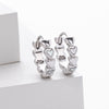 S925 Sterling Silver Heartshaped Zirconium Earrings Light Luxury Geometric Electroplated Jewelry For Women