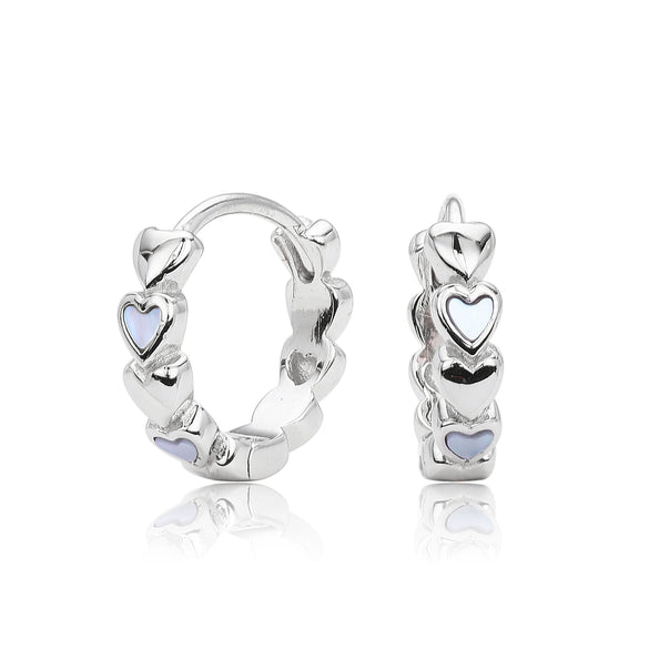 S925 Sterling Silver Heartshaped Zirconium Earrings Light Luxury Geometric Electroplated Jewelry For Women