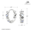 S925 Sterling Silver Heartshaped Zirconium Earrings Light Luxury Geometric Electroplated Jewelry For Women