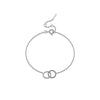 S925 Sterling Silver High End Interlocking Geometric Circle Bracelet Set With Diamonds Platinum Or 18K Gold Electroplated For Women