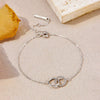 S925 Sterling Silver High End Interlocking Geometric Circle Bracelet Set With Diamonds Platinum Or 18K Gold Electroplated For Women