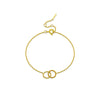 S925 Sterling Silver High End Interlocking Geometric Circle Bracelet Set With Diamonds Platinum Or 18K Gold Electroplated For Women