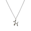 S925 Sterling Silver Hip Hop Puppy Dog Pendant Necklace With Cross Chain Animal Zodiac Style For Women