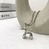 S925 Sterling Silver Hip Hop Puppy Dog Pendant Necklace With Cross Chain Animal Zodiac Style For Women