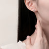 S925 Sterling Silver Hollow Clover Zircon Earrings For Women With Geometric Style And Electroplating Treatment