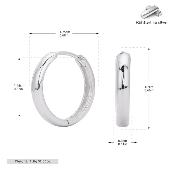 S925 Sterling Silver Hollow Earring Jewelry With Electroplating Process For Women