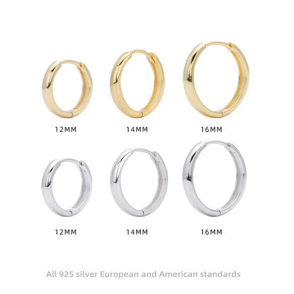 S925 Sterling Silver Hollow Earring Jewelry With Electroplating Process For Women