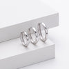 S925 Sterling Silver Hollow Earring Jewelry With Electroplating Process For Women