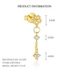 S925 Sterling Silver Hollow Petal Flower Zircon Earrings For Women