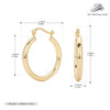 S925 Sterling Silver Hollow Tube Ring Earrings Geometric Retro Electroplated Women's
