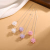 S925 Sterling Silver Ice Flower Ear Line Earrings Elegant Long Tassel Dangle Floral Earrings For Women