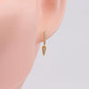 S925 Sterling Silver Inlaid Zircon Eardrop Earring Hip Hop Style