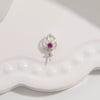 S925 Sterling Silver Inlaid Zircon Fourleaf Clover Pendant