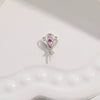 S925 Sterling Silver Inlaid Zircon Fourleaf Clover Pendant