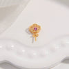 S925 Sterling Silver Inlaid Zircon Fourleaf Clover Pendant