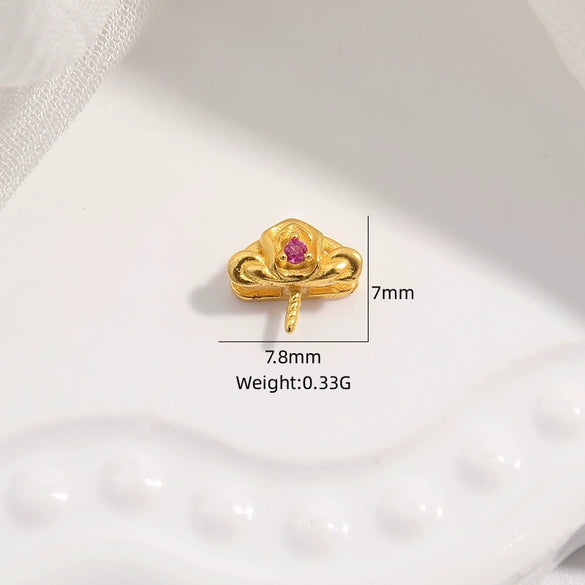 S925 Sterling Silver Inlaid Zircon Fourleaf Clover Pendant