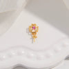 S925 Sterling Silver Inlaid Zircon Fourleaf Clover Pendant