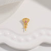 S925 Sterling Silver Inlaid Zircon Fourleaf Clover Pendant