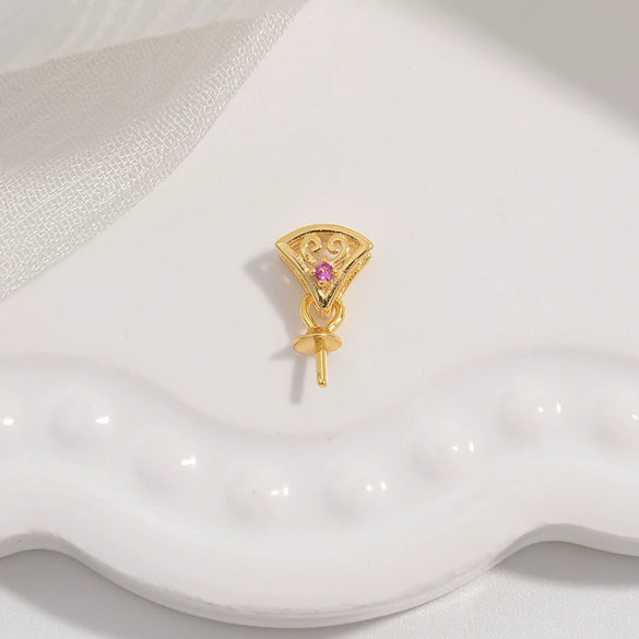 S925 Sterling Silver Inlaid Zircon Fourleaf Clover Pendant
