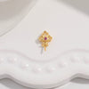 S925 Sterling Silver Inlaid Zircon Fourleaf Clover Pendant