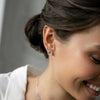 S925 Sterling Silver Inlaid Zircon Geometric Circle Earrings For Women