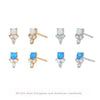 S925 Sterling Silver Inlaid Zircon Geometric Elegant Women's Earrings