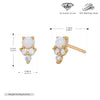 S925 Sterling Silver Inlaid Zircon Geometric Elegant Women's Earrings