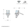 S925 Sterling Silver Inlaid Zircon Geometric Elegant Women's Earrings