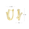 S925 Sterling Silver Inlaid Zircon Ushape Women's Earrings