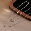 S925 Sterling Silver Ins Niche Pig Nose Clavicle Chain Necklace With Electroplating