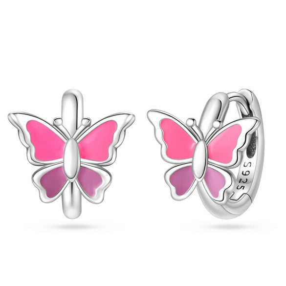 S925 Sterling Silver Insects Dragonfly Butterfly Turtle Earrings Electroplated