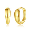 S925 Sterling Silver Inverted Teardrop Geometric Earrings Electroplated Highend Women's