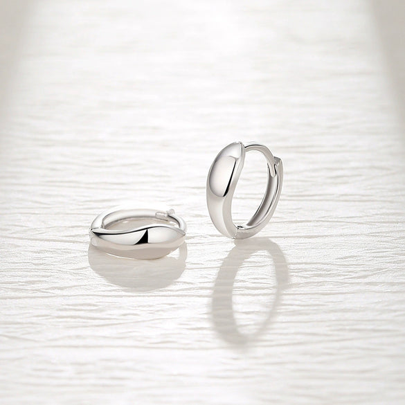 S925 Sterling Silver Inverted Teardrop Geometric Earrings Electroplated Highend Women's