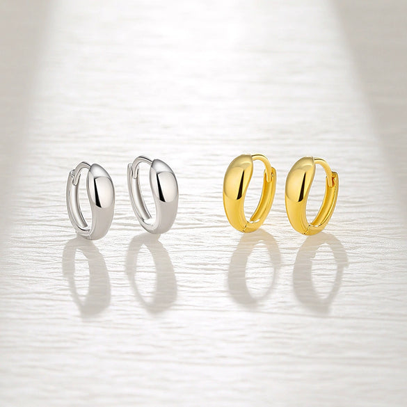 S925 Sterling Silver Inverted Teardrop Geometric Earrings Electroplated Highend Women's