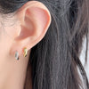 S925 Sterling Silver Inverted Teardrop Geometric Earrings Electroplated Highend Women's