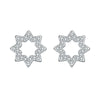 S925 Sterling Silver Irregular Star Moon Earrings Electroplated Jewelry Accessories For Women