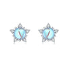 S925 Sterling Silver Irregular Star Moon Earrings Electroplated Jewelry Accessories For Women