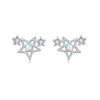 S925 Sterling Silver Irregular Star Moon Earrings Electroplated Jewelry Accessories For Women