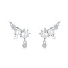 S925 Sterling Silver Irregular Star Moon Earrings Electroplated Jewelry Accessories For Women