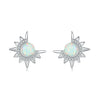 S925 Sterling Silver Irregular Star Moon Earrings Electroplated Jewelry Accessories For Women