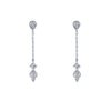 S925 Sterling Silver Irregular Tassel Chain Water Drops Horse Eyes With Diamond Geometric Earrings Electroplated