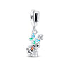 S925 Sterling Silver Jewelry Accessories Bracelet Hanging Ornaments Dripping Oil Design