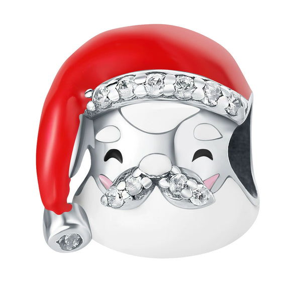 S925 Sterling Silver Jewelry Accessories With Dripping Oil Treatment And Christmas Theme For Diy Bracelet And Necklace