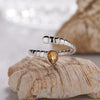 S925 Sterling Silver 18K Gold Plated Spirit Snake Zodiac Crystal Ring With Gems