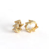 S925 Sterling Silver Leaf Design Electroplated Light Luxury Style Earrings