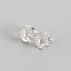 S925 Sterling Silver Leaf Design Electroplated Light Luxury Style Earrings