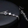 S925 Sterling Silver Leaf Geometric Zircon Stud Earrings For Women Electroplated Fine Jewelry Wholesale